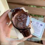 Cheapest Price Clone Longines Brown Dial Brown Leather Strap Men's Watch